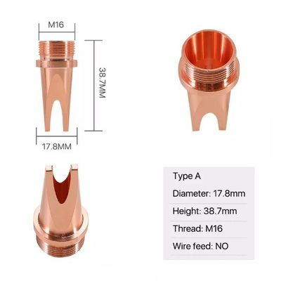 ISO M16レーザーの溶接ヘッド ノズルの直径17.8mmの高さ38.7mm