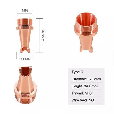 17.8mmのM16レーザ溶接のノズルのレーザ溶接機械部品