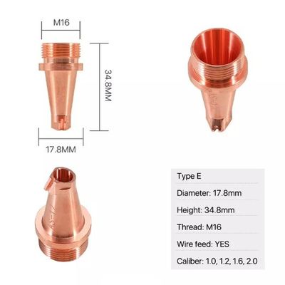 高さ34.8mmのレーザ溶接のノズルD17.8レーザーのカッターのノズル