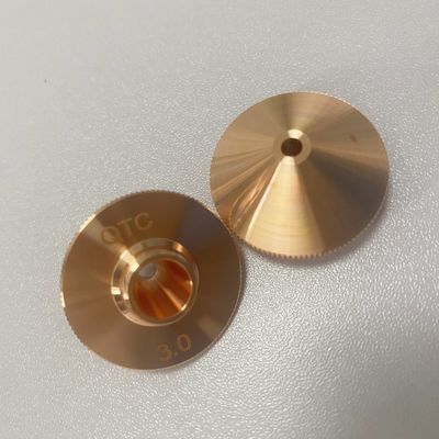 レーザーのカッター ヘッドの部品は高性能および正確さをノズルを通して出すために銅張りにする